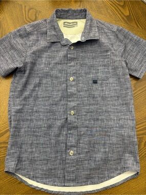 Eddie Bauer Men’s Short-Sleeve Button-Down Shirt - Heather Blue